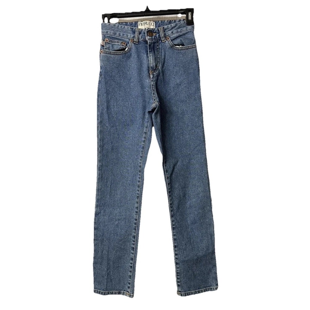 Fiorucci Italy Womens Ladies Juniors Salt & Pepper YVES Slim Crop Jeans Size 24